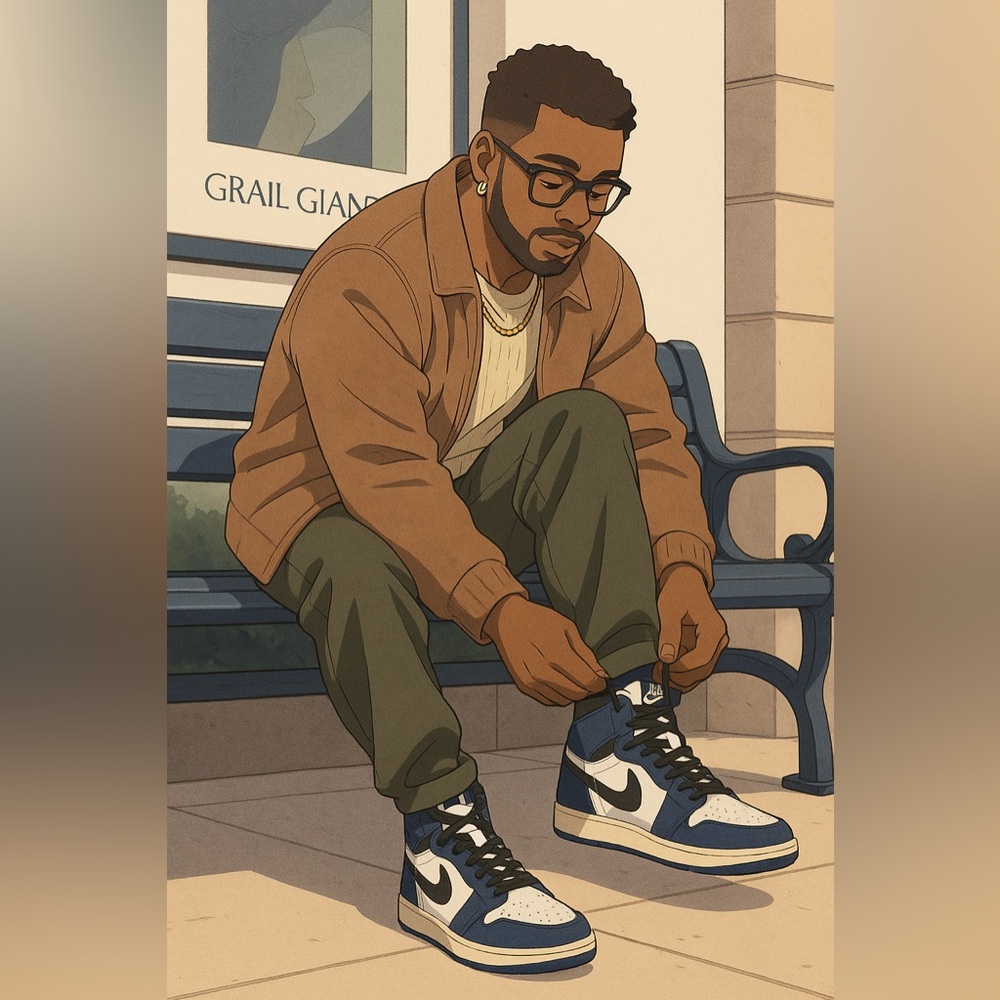 JORDAN 1 Retro High OG “Midnight Navy” Sz 11M (DS, With Box) **NEW IN OG BOX** - Picture 3 of 9